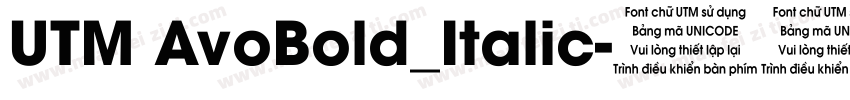 UTM AvoBold_Italic字体转换